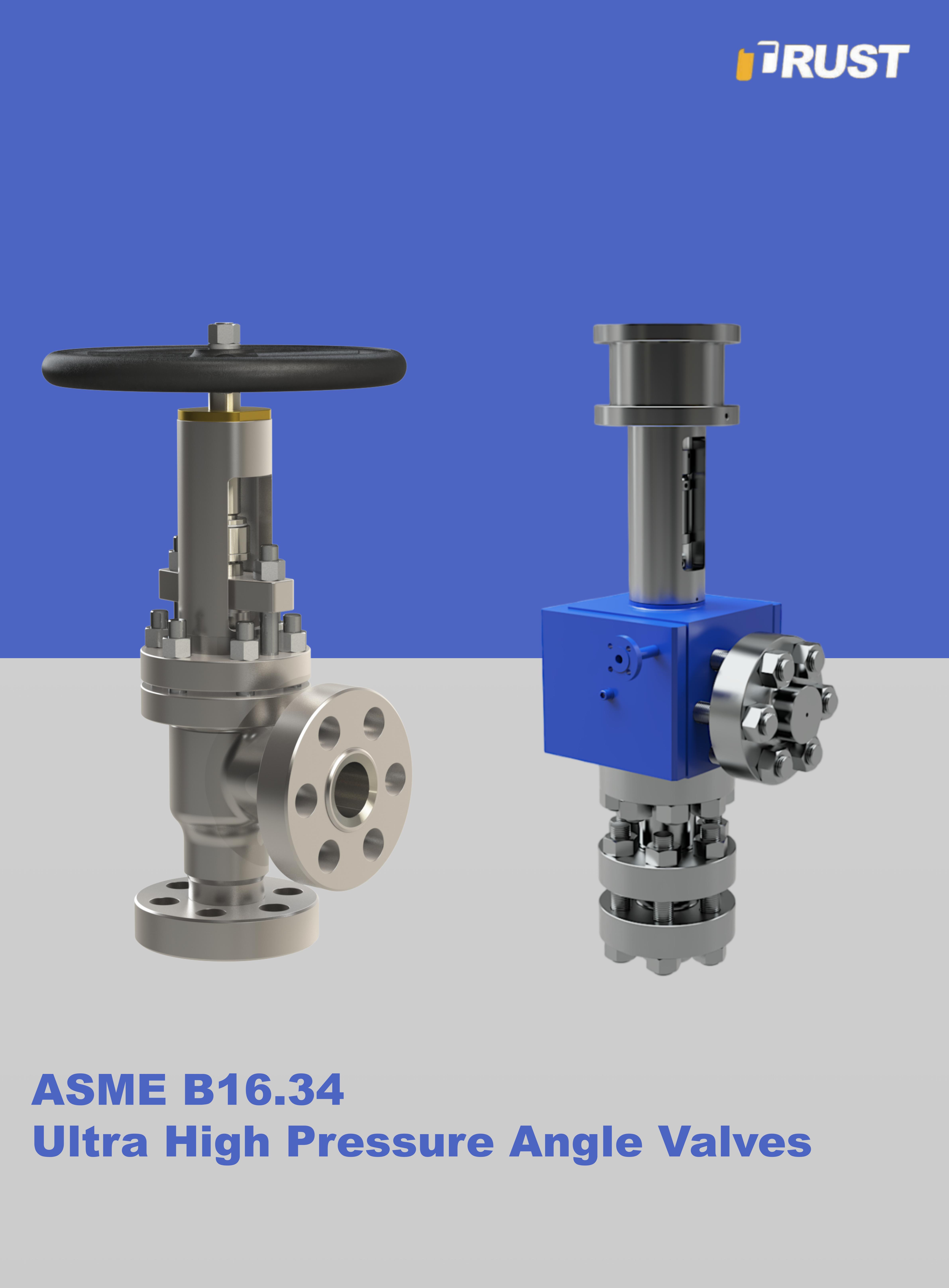 Угловые клапаны сверхвысокого давления